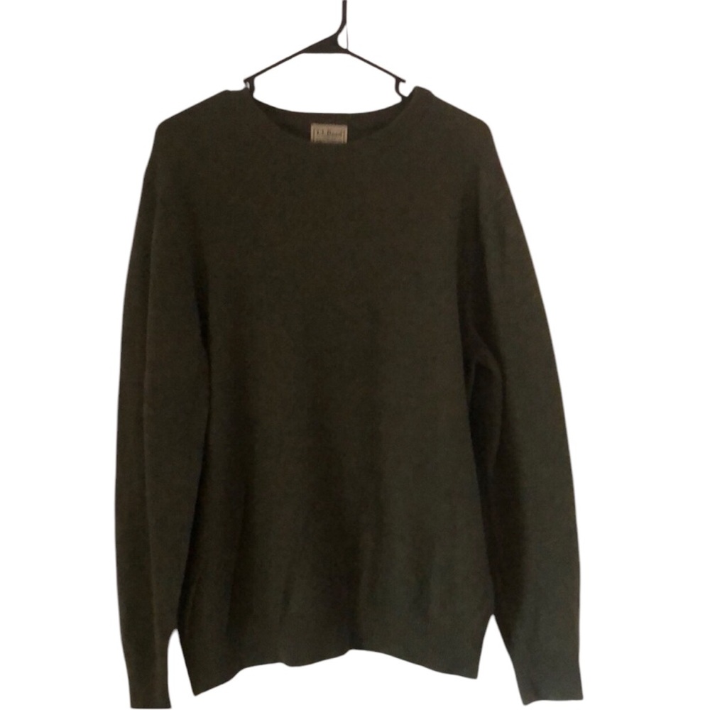 Men’s green VTG L.L. bean warm rare Y2k soft Lambs wool sweater large regular